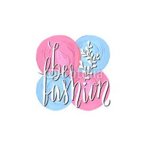 Be fashion. Handwritten quote on painting background. Vector hand lettering in trendy colors