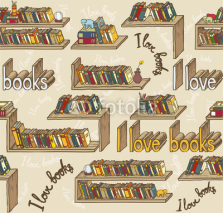 Naklejki I love books