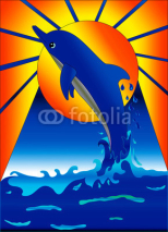 Obrazy i plakaty Dolphin leaps from water