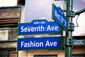 Obrazy i plakaty Fashion Ave, 34th St, Seventh Ave.