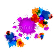 Colorful Vector Stains, Blots, Splashes Background