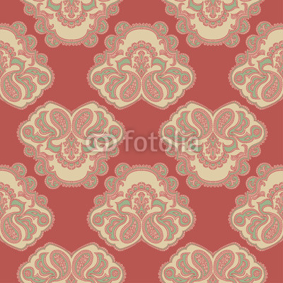 Paisley. Seamless pattern. Oriental traditional pattern.A template for a print fabric, wrapping paper, textiles.Limited Palette 