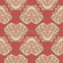 Fototapety Paisley. Seamless pattern. Oriental traditional pattern.A template for a print fabric, wrapping paper, textiles.Limited Palette 