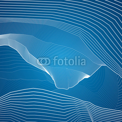 White lines, abstraction composition, mountains, vector design background