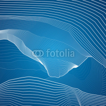 Naklejki White lines, abstraction composition, mountains, vector design background