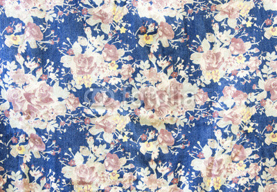 fabric pattern with classical image of the colorful flowers background.