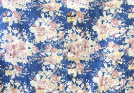Fototapety fabric pattern with classical image of the colorful flowers background.