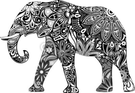 Naklejki The cheerful elephant.