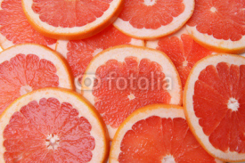 Naklejki Ripe grapefruit close-up