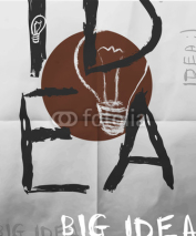 Fototapety concept bulb drawing