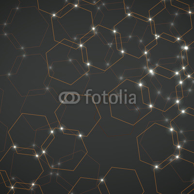 Abstract background of hexagonal cells, geometric design vector illustration eps 10