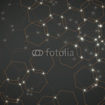 Naklejki Abstract background of hexagonal cells, geometric design vector illustration eps 10
