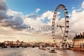 Naklejki London, England the UK skyline. The River Thames