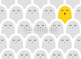 Fototapety Colorful vector simple pattern . Crowd