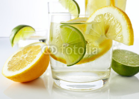 Naklejki drinks with lemon and lime