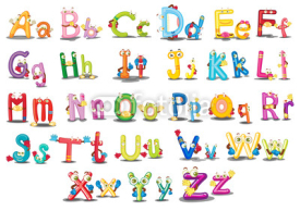 Naklejki Alphabet characters