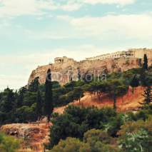 View of the Acropolis, Athens, Greece.Reconstruction of the Acro