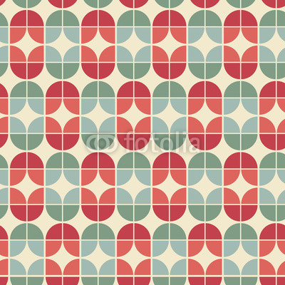 Seamless geometric tiles pattern in vintage style.