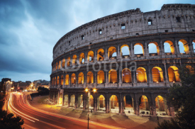 Naklejki Coliseum at night. Rome - Italy