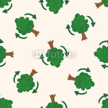 Fototapety Environmental protection concept ; Protect our for, cartoon seamless pattern background