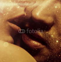 Obrazy i plakaty Closeup photo of lips