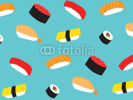 Fototapety sushi pattern