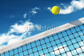 Naklejki Tennis Ball over Net