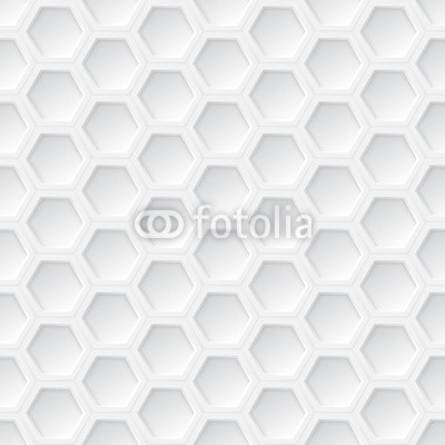 White 3d hexagon seamless pattern