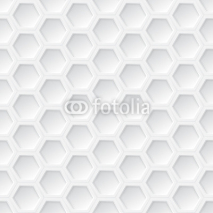 Obrazy i plakaty White 3d hexagon seamless pattern