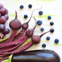 Fototapety fioletowe warzywa i owoce