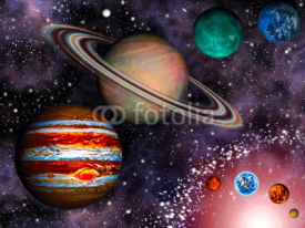 Fototapety 3D Solar System Wallpaper