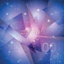 Fototapety Space background, geometry surfaces, lines and points,