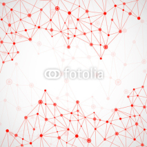 Obrazy i plakaty Abstract geometric background with connecting dots and lines. Modern technology concept. Vector illustration. Eps 10