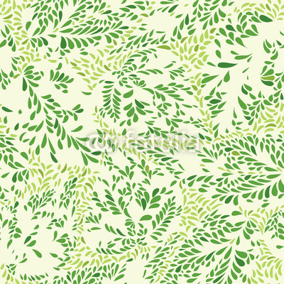 Floral pattern Leaves textured tiled background Ornamental floururish abstraction