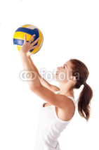 Naklejki Young attractive volleyball player