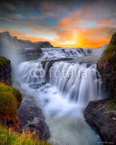 Naklejki Gulfoss Falls, Iceland