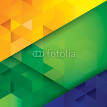 Brazil color geometry vector background.