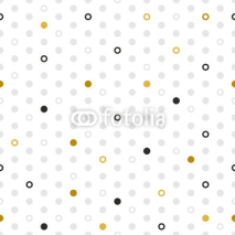 Fototapety Circles, donuts seamless pattern. Gold pattern for fashion and wallpaper. Vector illustration.