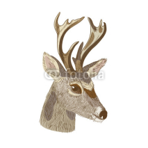 Naklejki Sketch of deer head