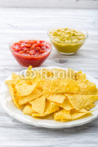 Naklejki Tortilla Chips mit Salsa