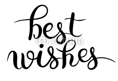 best wishes hand lettering inscription handwritten quote, callig