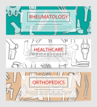 Orthopedics, rheumatology medical banner template