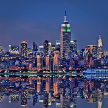 Fototapety New York, Empire State Building de nuit