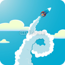 Fototapety Flying rocket