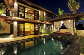 Naklejki Luxury modern tropical Villa with swimming pool