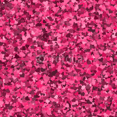 Abstract background with heart shapes on pink