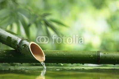 Fontanna z naturalnego bambusa