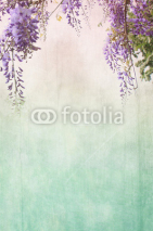 Fototapety Grungy background with floral border