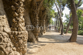 Naklejki Park Guell by Gaudi in Barcelona Spain