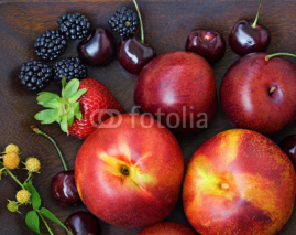 Naklejki Berries, closeup, harvest